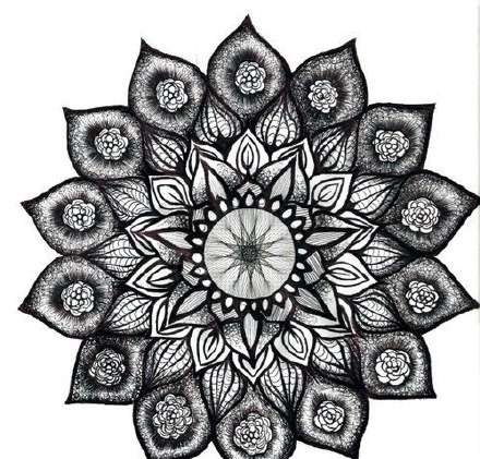 点击大图看下一张:时尚简约的梵花纹身素材手稿