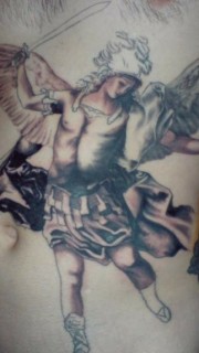 男性古神话独特天使纹身图案