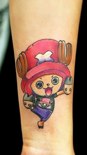 海贼王可爱的乔巴手臂纹身图案