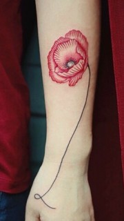 超诡异美丽花卉纹身图案