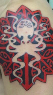 男性手臂章鱼图腾纹身