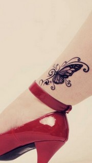 超漂亮超适合女生的蝴蝶纹身