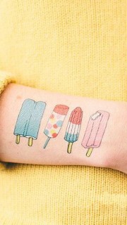 糖果冰淇淋个性手腕纹身