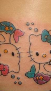 可爱的KT猫纹身图案