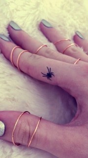 手指上唯美漂亮的蜘蛛