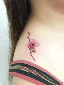 一组小清新异常美丽花朵纹身刺青
