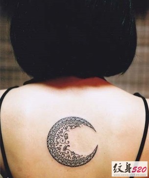 点击大图看下一张：神秘图腾 精致的月亮纹身图7