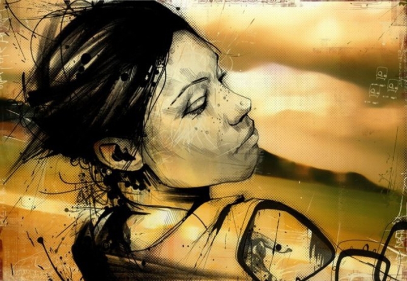 点击大图看下一张:彩色人物插画