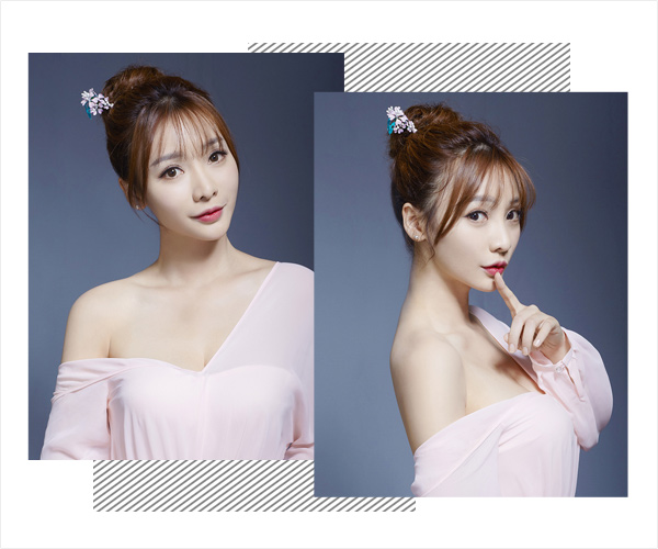 点击大图看下一张：柳岩爱麻花辫丸子头 不仅性感还可爱