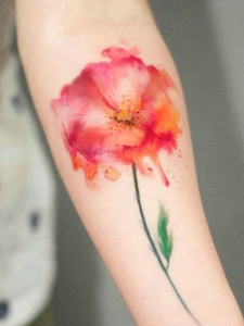 一组适合乖巧女生的手臂花朵纹身刺青
