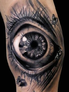 非常逼真的3d眼睛纹身刺青