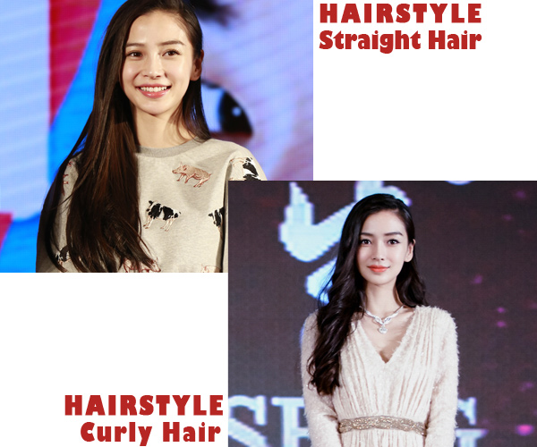 点击大图看下一张：真女神就如此!直发和卷发都能轻松驾驭