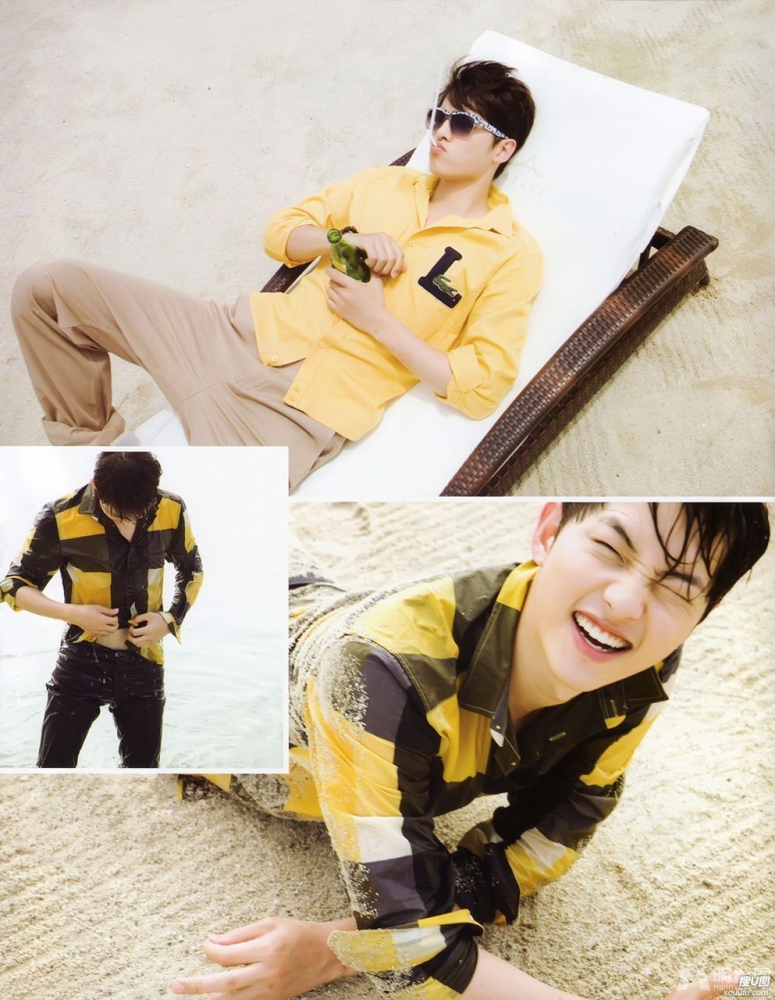 点击大图看下一张：韩国花样美男宋钟基杂志写真