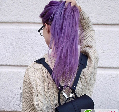 点击大图看下一张：原宿薰衣草紫色染发 非主流时尚流行发色