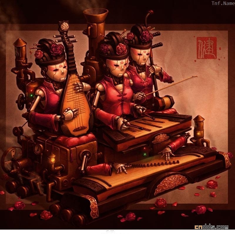 点击大图看下一张：中国风概念插画玩偶