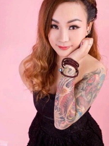 花臂纹身刺青值得分享每个女生