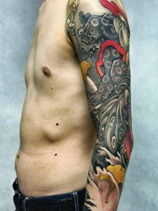 具有男人味的花臂图腾纹身刺青