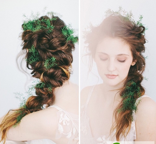 点击大图看下一张：欧式日韩新娘发型参考