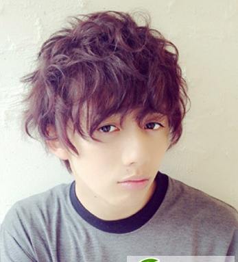 点击大图看下一张：最新男生帅气显瘦烫卷发图片