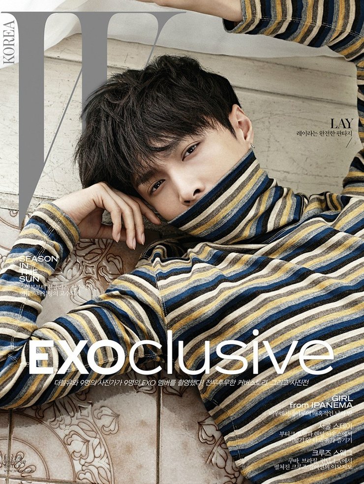 点击大图看下一张：张艺兴化身暖男登韩国杂志封面