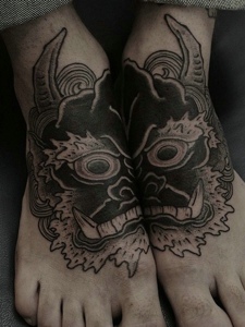 几款非常帅气的黑灰图腾纹身刺青