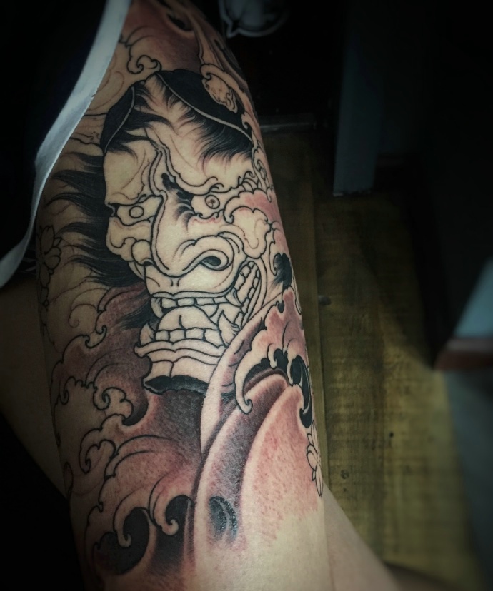 点击大图看下一张：老传统般若纹身图案个性有魅力