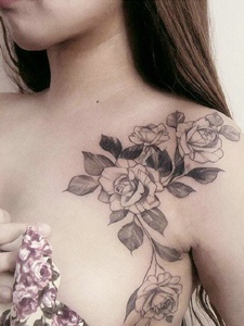 适合女生的小清新花朵纹身图案