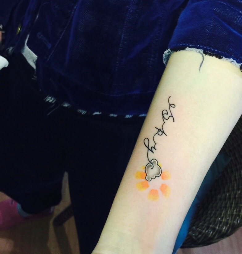 点击大图看下一张：个性时髦小清新英文纹身图案