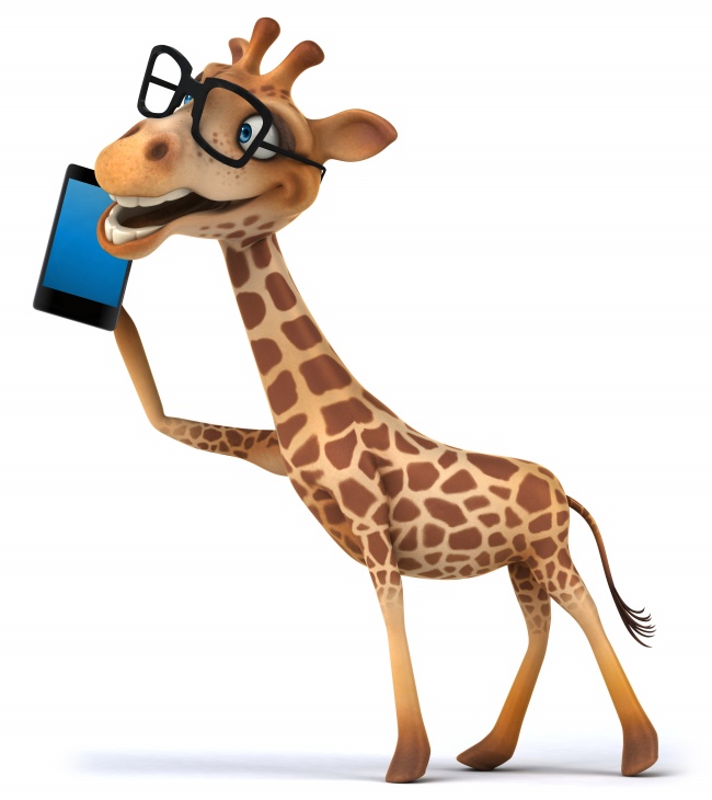点击大图看下一张：3D卡通长颈鹿图片素材