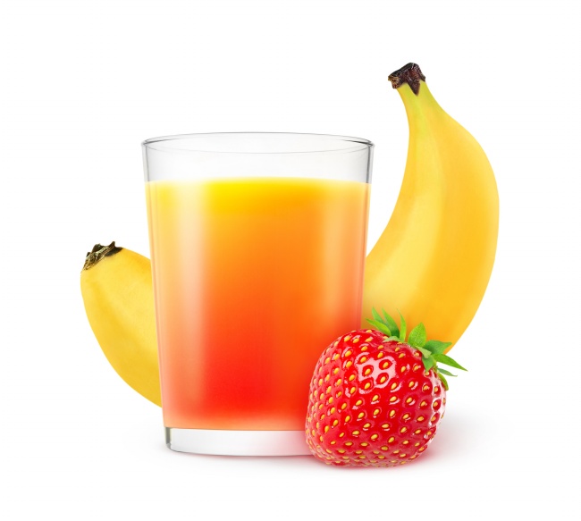 点击大图看下一张：香蕉草莓果汁高清图片