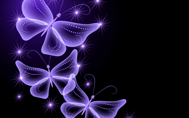 点击大图看下一张：紫色梦幻蝴蝶图片