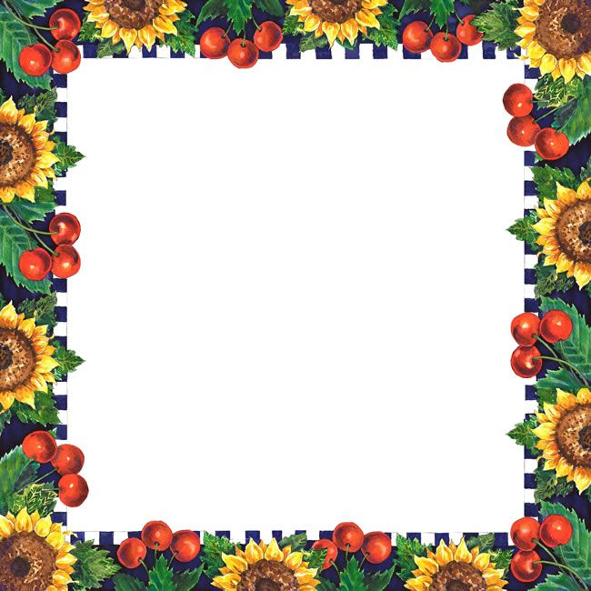 点击大图看下一张：向日葵边框图片