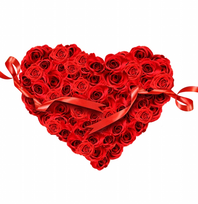 点击大图看下一张：七夕浪漫情人节心型玫瑰花图片