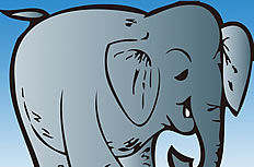 大象卡通背景高清图片