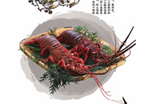 龙虾招牌菜菜谱广告设计PSD分层素材