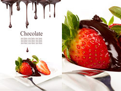 草莓和巧克力高清图片素材