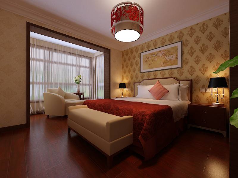 点击大图看下一张：卧室装修效果展示