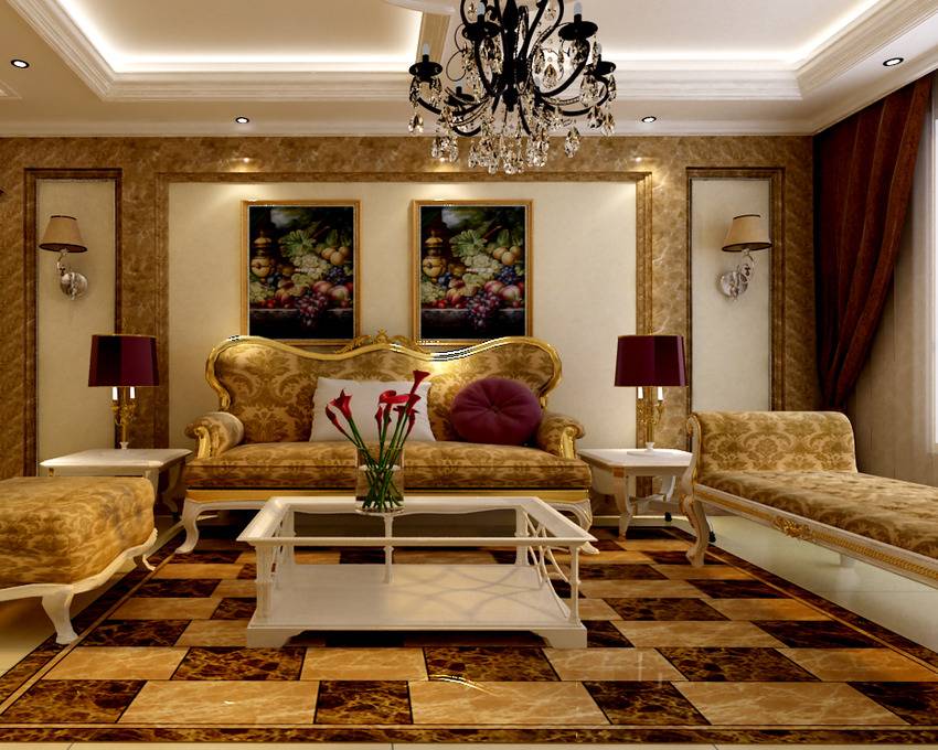 点击大图看下一张：欧式古典欧式古典风格古典风格客厅图片