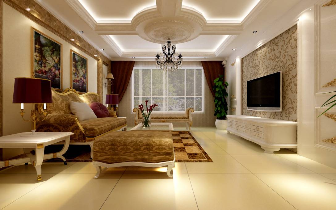 点击大图看下一张：欧式古典欧式古典风格古典风格客厅设计案例