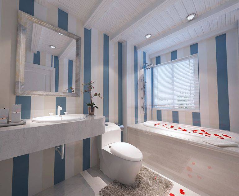 点击大图看下一张：地中海浴室淋浴房设计案例