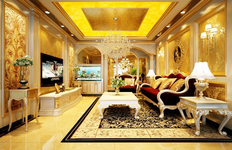 点击大图看下一张:欧式欧式风格客厅装修图