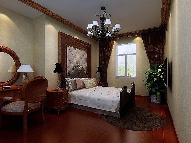 点击大图看下一张：美式美式风格卧室设计方案