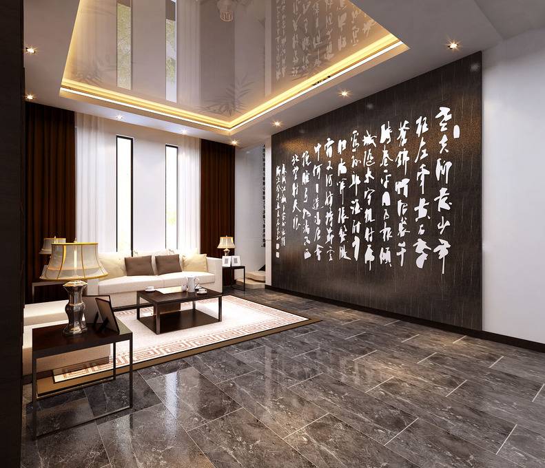 点击大图看下一张：中式中式风格客厅案例展示