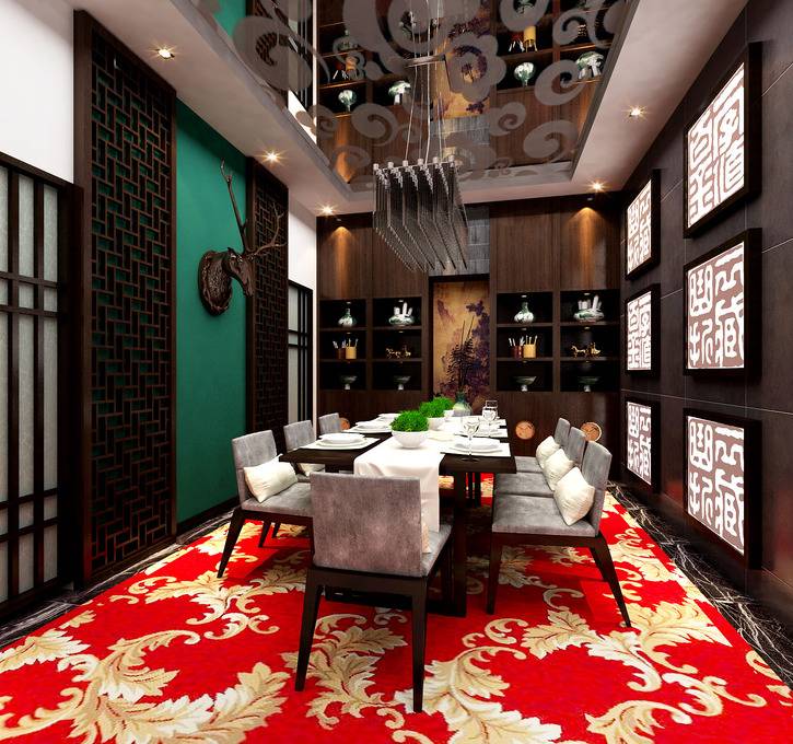 点击大图看下一张：中式中式风格餐厅设计案例