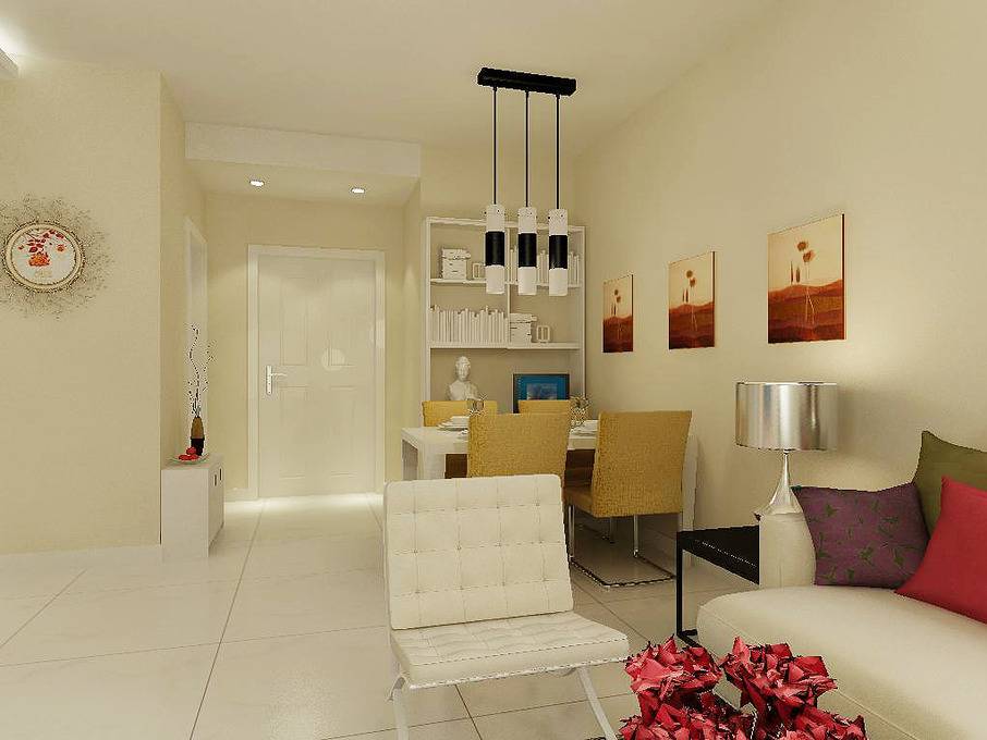 点击大图看下一张：简约简约风格创意餐厅设计方案