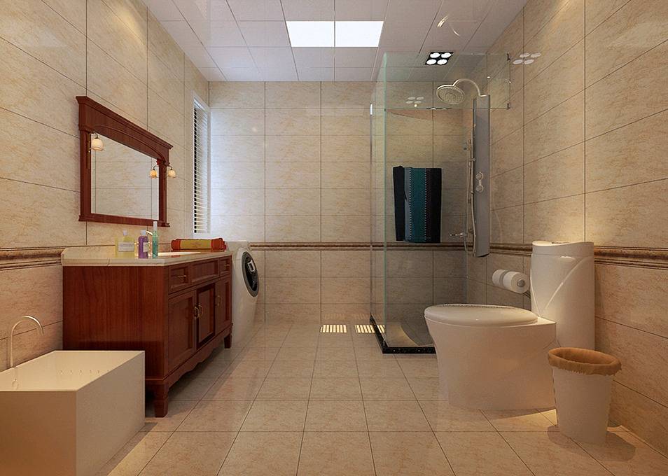 点击大图看下一张：欧式卫生间浴室效果图