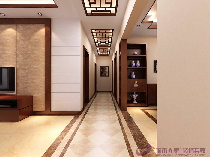 点击大图看下一张：中式走廊设计案例
