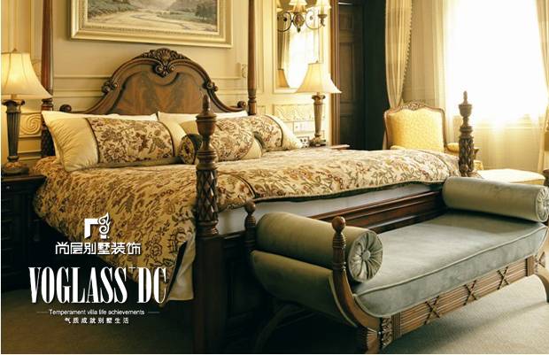 点击大图看下一张：欧式古典卧室效果图