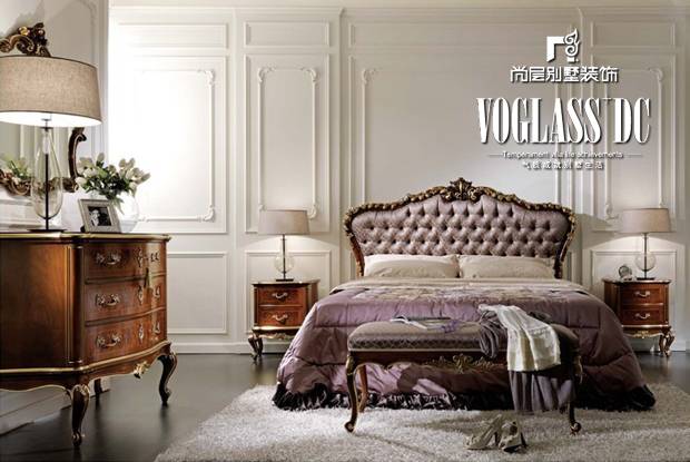 点击大图看下一张：欧式古典卧室设计案例展示