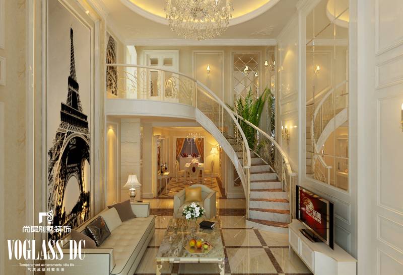 点击大图看下一张：欧式奢华客厅设计案例展示